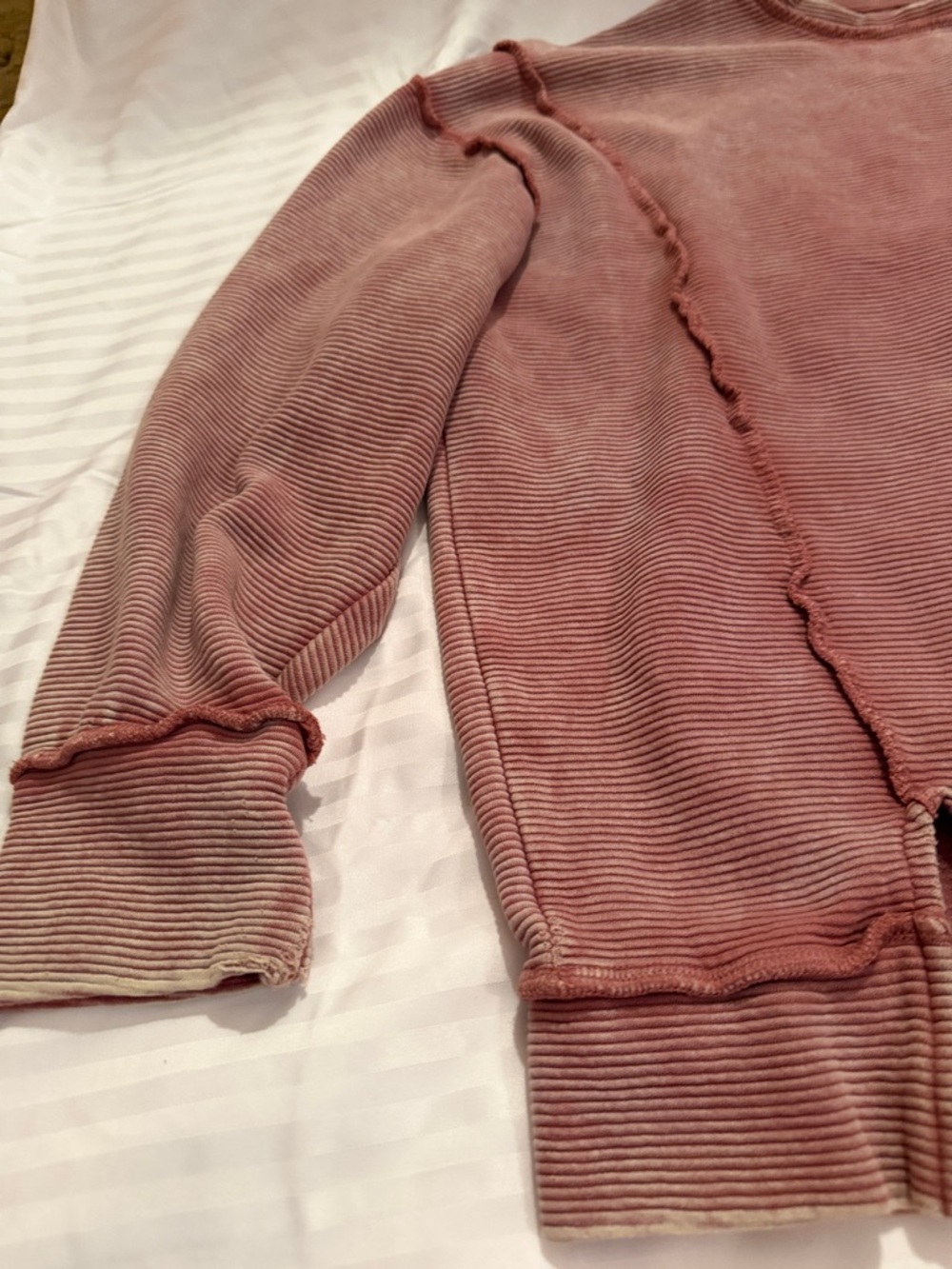 Zenana Outfitters Dusty Rose Ribbed Top - Picture 3 of 10